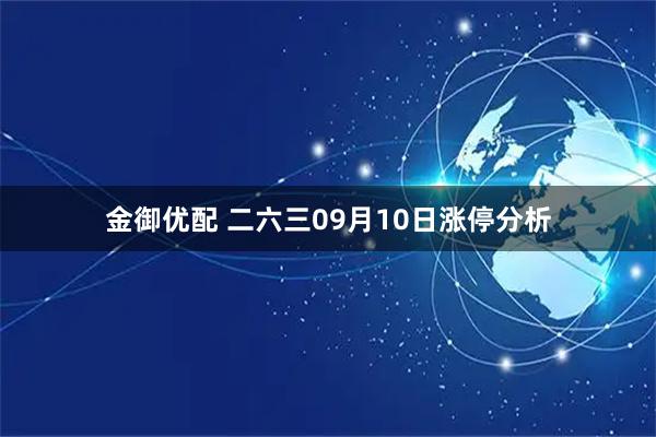 金御优配 二六三09月10日涨停分析